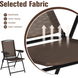 Costway Set of 4 Adjustable Folding Garden Chair - Size: 4 Seater - Wilko - thumbnail 6