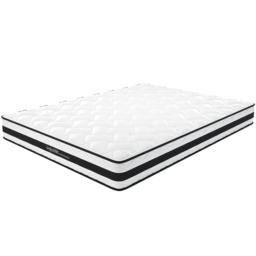 Home Source Orion Double White Quilted Medium Firm Bonnell Coil Mattress - Wilko - thumbnail 1