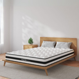 Home Source Orion Double White Quilted Medium Firm Bonnell Coil Mattress - Wilko - thumbnail 4
