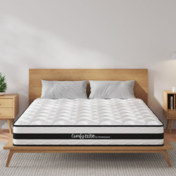 Home Source Orion Double White Quilted Medium Firm Bonnell Coil Mattress - Wilko - thumbnail 3