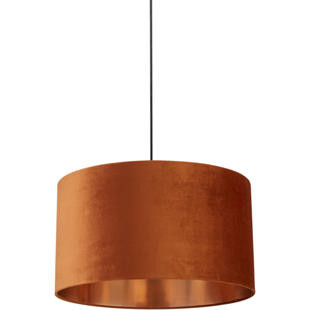 Lighting Collection Burnt Orange Copper Inner Velvet Drum Shade 50cm - Size: 28 x 50 x 50cm - Wilko - image 1