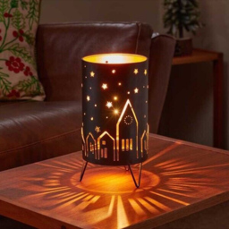 Marco Paul Night Sky Lantern Decoration - Size: 24 x 13 x 13cm - Silver - Wilko - thumbnail 3