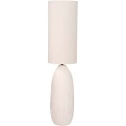 Pacific Lifestyle Erika Off White Fabric Shade White Vintage Textured Ceramic Floor Lamp - Size: 123 x 29 x 29cm - Wilko