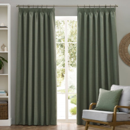 furn. Dawn Eucalyptus Blackout Pencil Pleat Curtains 229 x 183cm - Size: W 229 x D 183cm - Green - Wilko - thumbnail 7
