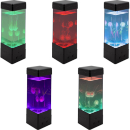 Global Gizmos Square Jellyfish Aquarium Lamp 9 inch - Size: 23 x 9 x 9cm - Multi - Wilko - thumbnail 3