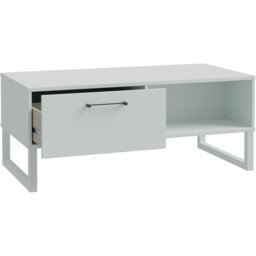 Florence Sali Single Drawer Single Shelf Light Grey Coffee Table - Size: 44.4 x 110 x 57.2cm - Wilko - thumbnail 5