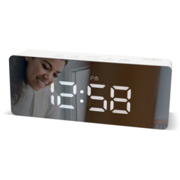 Acctim Medina White LED Alarm Clock 6cm - Size: 4 x 14 x 6cm - Wilko - thumbnail 3