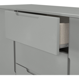 Crowndale Milan 2 Door 3 Drawer Dusk Grey Sideboard Ready Assembled - Size: 79 x 126 x 39cm - Wilko - thumbnail 7