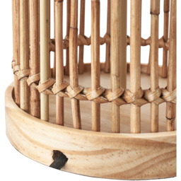 Pacific Lifestyle Sorbus White Jute Shade Natural Coconut Fiber Ribbed Tall Table Lamp - Size: 51 x 30 x 30cm - Brown - Wilko - thumbnail 4