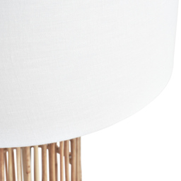 Pacific Lifestyle Sorbus White Jute Shade Natural Coconut Fiber Ribbed Tall Table Lamp - Size: 51 x 30 x 30cm - Brown - Wilko - thumbnail 5