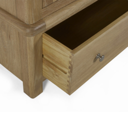 Julian Bowen Memphis 2 Door Single Drawer Limed Oak Wardrobe - Size: 2 Door, Single Drawer - Wood - Wilko - thumbnail 7