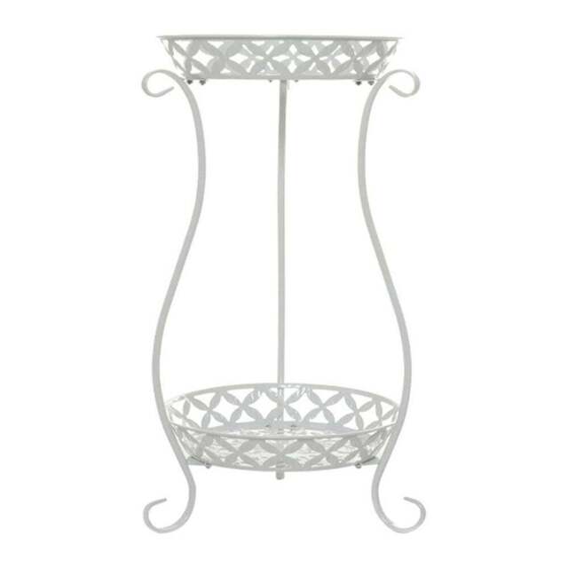 Vintage Plant Stand White 2-Shelf - Size: 64 x 31 x 31cm - Living and Home - Wilko - image 1
