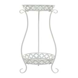 Vintage Plant Stand White 2-Shelf - Size: 64 x 31 x 31cm - Living and Home - Wilko - thumbnail 1
