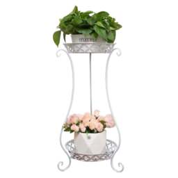 Vintage Plant Stand White 2-Shelf - Size: 64 x 31 x 31cm - Living and Home - Wilko - thumbnail 4