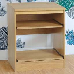 R White Cabinets Printer Desk Stand Brown - Size: 72.8 x 60 x 54cm - Wilko