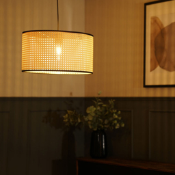 ValueLights Reni Cane Large Shade - Size: 25 x 45 x 45cm - Cream - Wilko - thumbnail 4