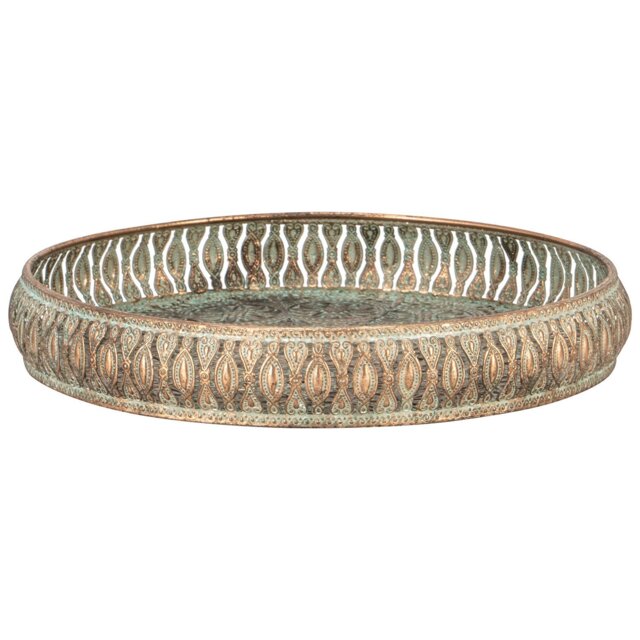 Ornate Bronze Metal Tray Regular - Wilko - image 1
