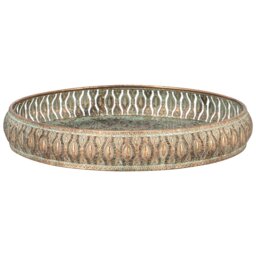Ornate Bronze Metal Tray Regular - Wilko - thumbnail 1
