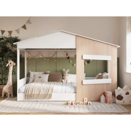 Flair Dreamland Oak Play House Bed Frame - Size: Single - White - Wilko - thumbnail 6