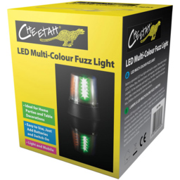 Cheetah Multicolour LED Fuzz Light - Size: 9.3 x 10.8 x 9.3cm - BLACK - Wilko - thumbnail 4
