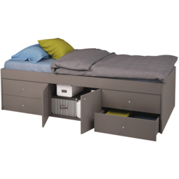 Kudl Single Grey Captains Cabin Bed - Wilko - thumbnail 3