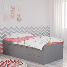 Kudl Single Grey Captains Cabin Bed - Wilko - thumbnail 4