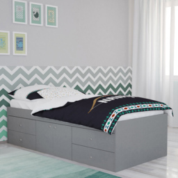 Kudl Single Grey Captains Cabin Bed - Wilko - thumbnail 5