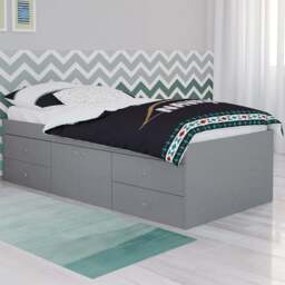 Kudl Single Grey Captains Cabin Bed - Wilko - thumbnail 1