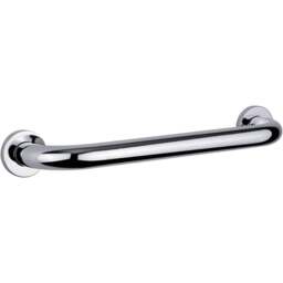 Nes Home Chrome Wall Mounted Straight Grab Bar 380mm - Size: 5 x 38 x 5cm - Silver - Wilko