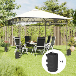 Outsunny Set of 4 Black Gazebo Water Weights Bags - Size: 35.2 x 20 x 20cm - Wilko - thumbnail 6