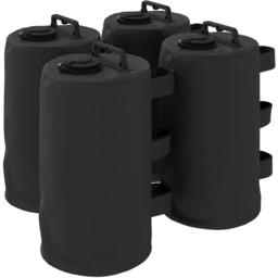 Outsunny Set of 4 Black Gazebo Water Weights Bags - Size: 35.2 x 20 x 20cm - Wilko - thumbnail 1