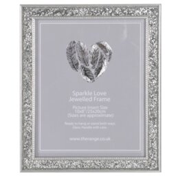 Niamh Sparkle Love Jewelled Photo Frame 10 x 8 inch - Silver - The Port. Co Gallery - Wilko - thumbnail 1