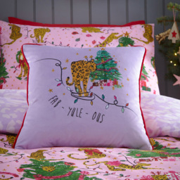 furn. Purrfect King Size Pink and Lilac Abstract Leopard Duvet Cover Set - Multi - Wilko - thumbnail 3