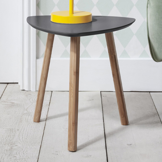 Noa and Nani Malme Storm Grey and Natural Pine Small Side Table - Size: 80 x 120 x 40cm - Wilko - image 1
