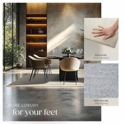 tectake Zonelle Beige Short Pile Ultra Soft Rug 230 x 160cm - Size: 1.5 x 200 x 140cm - Black - Wilko - thumbnail 5