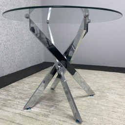 Kosy Koala Maya ZBW 4 Seater Round Glass Dining Set Black and White - Multi - Wilko - thumbnail 3