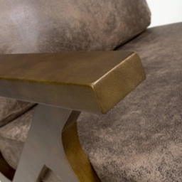 Hampton Suede Effect Brown Accent Chair - Size: Single - Shankar - Wilko - thumbnail 7