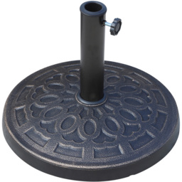 Outsunny Bronze Round Resin Parasol Base 12kg - Size: 34 x 44 x 44cm - Brown - Wilko - thumbnail 1