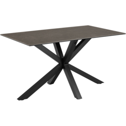 Florence Heaven 4 Seater Ceramic Top Dining Table Black - Size: 75.5 x 135 x 80cm - Multi - Furniture To Go - Wilko - thumbnail 3
