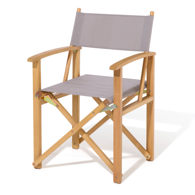 Rowlinson Ascot Slate Grey Folding Director's Chair - Size: 87 x 53.5 x 52.5cm - Wilko - image 1