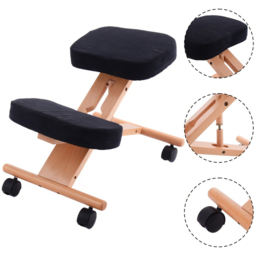 Costway Black Wooden Orthopaedic Kneeling Stool - Size: 68.6 x 43.2 x 15.24cm - Wilko - thumbnail 6