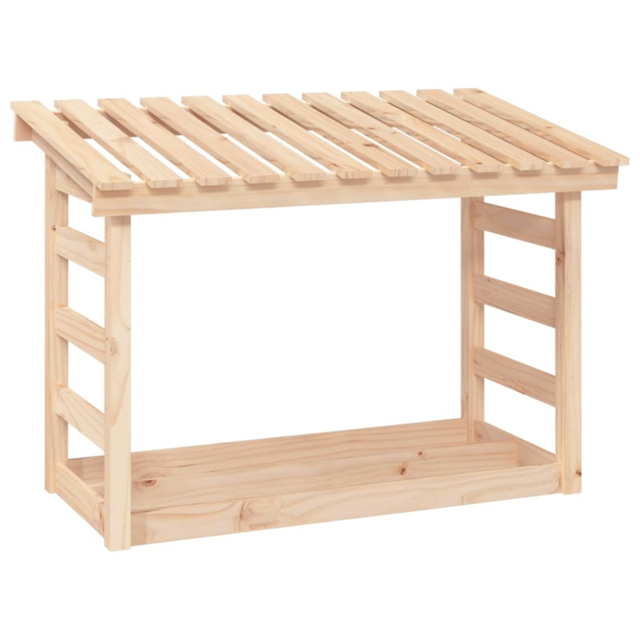 vidaXL Natural Pine Wood Firewood Log Holder 78 x 108 x 64.5cm - n/a - Wilko - image 1