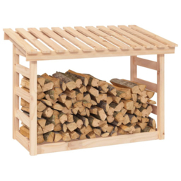 vidaXL Natural Pine Wood Firewood Log Holder 78 x 108 x 64.5cm - n/a - Wilko - thumbnail 4