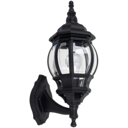 ValueLights Windsor Black Outdoor Wall Light - Size: 19.6 x 31.2 x 31.2cm - Wilko - thumbnail 1