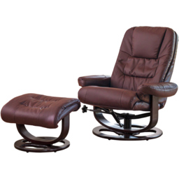 Artemis Home Burdell Burgundy Massage and Heat Swivel Recliner Chair with Footstool - Size: Single - Red - Wilko - thumbnail 3