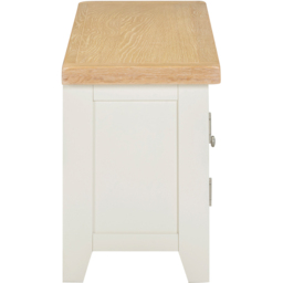 Seconique Windsor 2 Door 2 Shelf Ivory and Oak Straight TV Unit - Size: 50.5 x 140 x 37cm - Ivory/Oak - Wilko - thumbnail 7