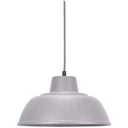 ValueLights Morris Stone Grey Metal Drop Hanging LED Pendant Light - Size: 116 x 30 x 30cm - Wilko
