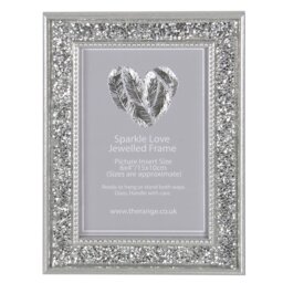 Niamh Jewelled Photo Frame 6 x 4 inch - Size: A6 - Silver - The Port. Co Gallery - Wilko - thumbnail 1