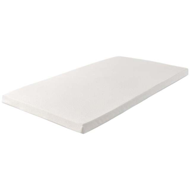 Starlight Beds European Single Memory Foam Mattress Topper with Elastic Straps 1 inch - White - Wilko - image 1