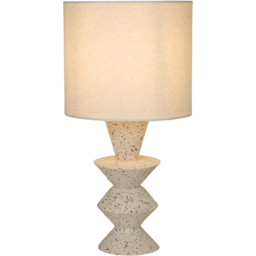 Lighting Collection Conway Natural Shade Stone Finish Table Ceramic Table Lamp - Size: 38 x 21 x 21cm - Multi - Wilko - thumbnail 4